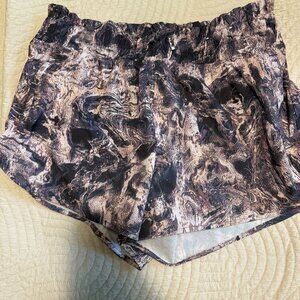 FLX Women’s Marble Swirl Athletic Shorts with Liner